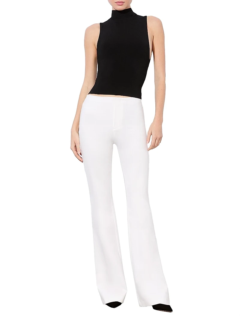 Yuki Straight-Leg Crop Trousers