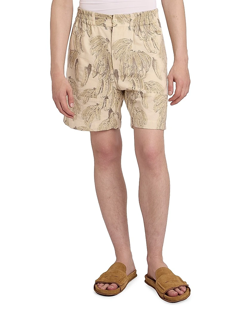 Banana Print Shorts