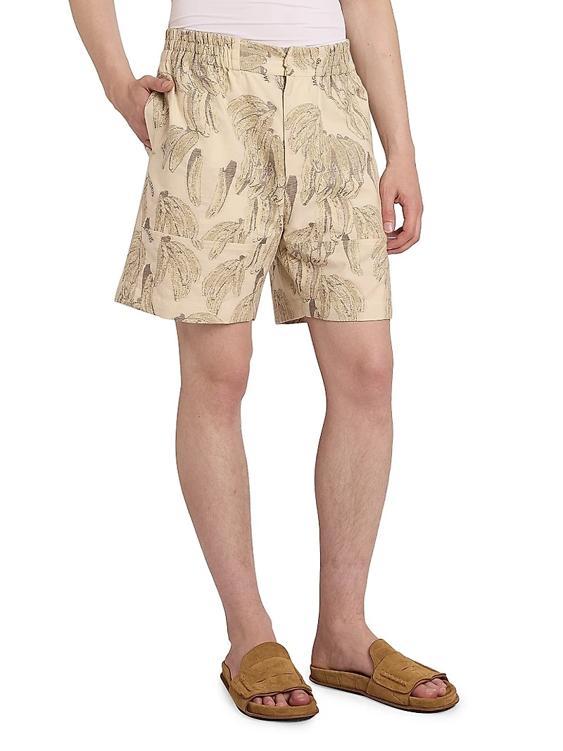 Banana Print Shorts
