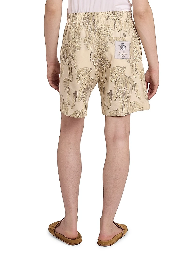 Banana Print Shorts