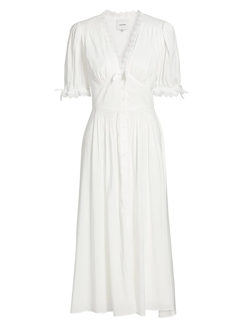 Ketra Cotton Voile Midi-Dress