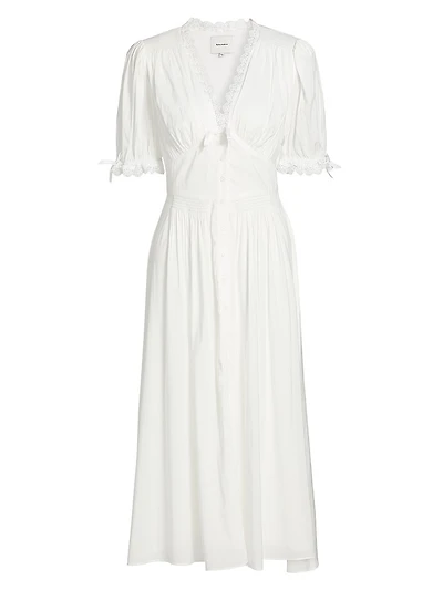 Ketra Cotton Voile Midi-Dress