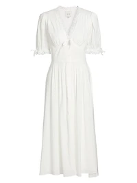 Ketra Cotton Voile Midi-Dress