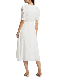 Ketra Cotton Voile Midi-Dress