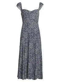 Bryson Floral Sweetheart Midi-Dress