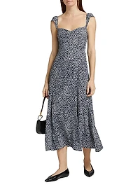 Bryson Floral Sweetheart Midi-Dress