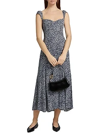 Bryson Floral Sweetheart Midi-Dress