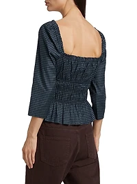 Lauryn Gingham Peplum Top