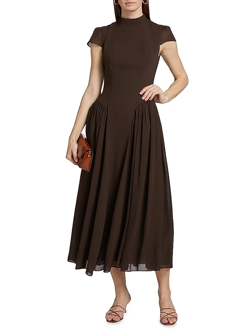 Maven Georgette Midi-Dress