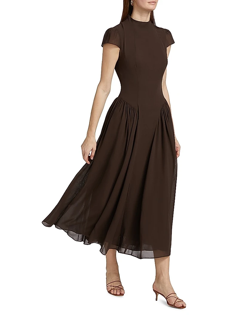 Maven Georgette Midi-Dress