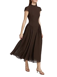 Maven Georgette Midi-Dress