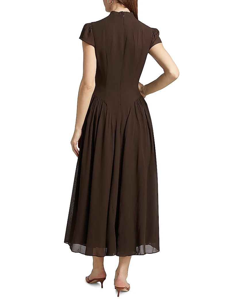 Maven Georgette Midi-Dress