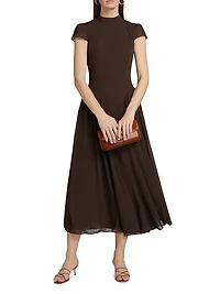 Maven Georgette Midi-Dress