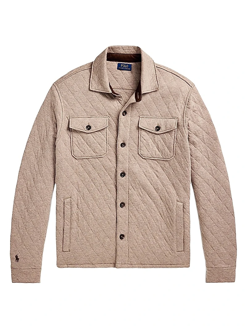 Quilted Cotton Double-Knit Jersey Jacket