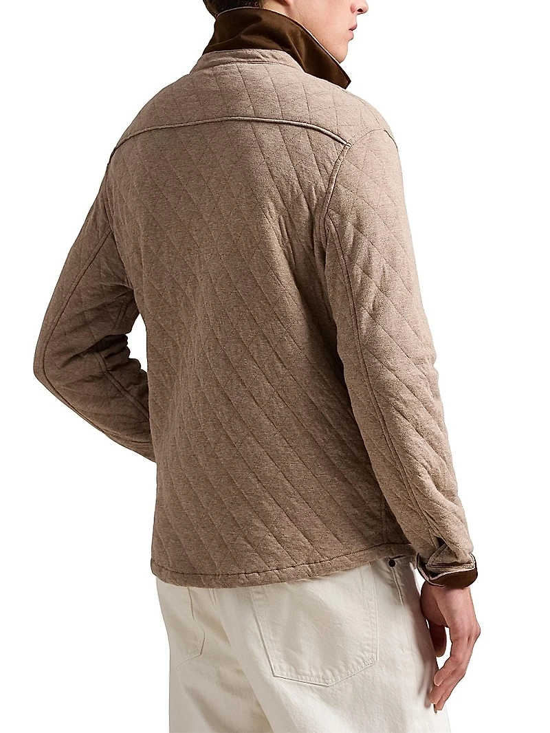 Quilted Cotton Double-Knit Jersey Jacket