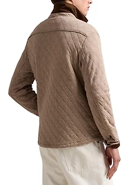 Quilted Cotton Double-Knit Jersey Jacket