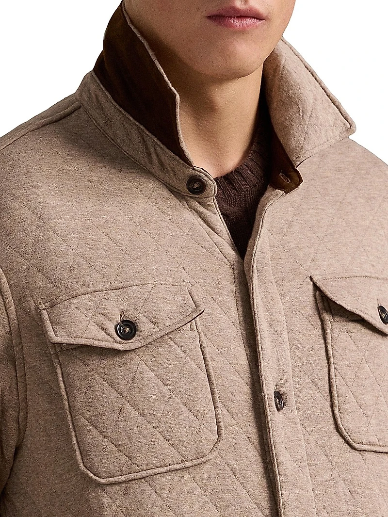Quilted Cotton Double-Knit Jersey Jacket