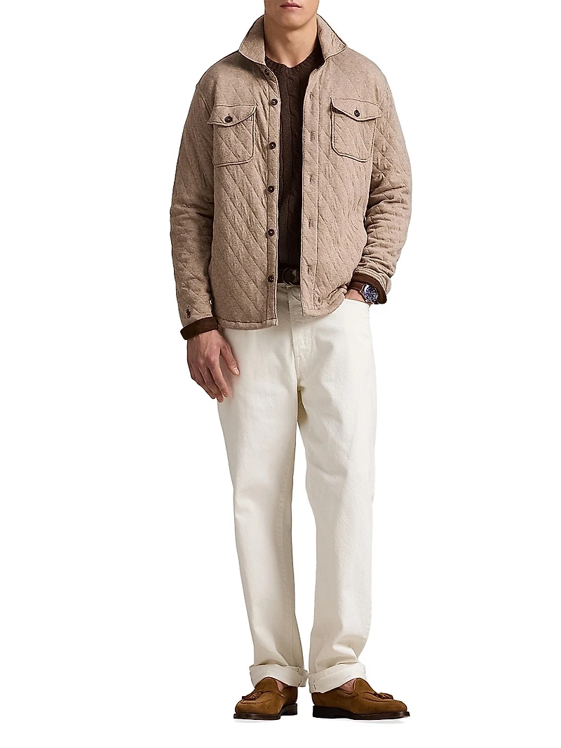 Quilted Cotton Double-Knit Jersey Jacket