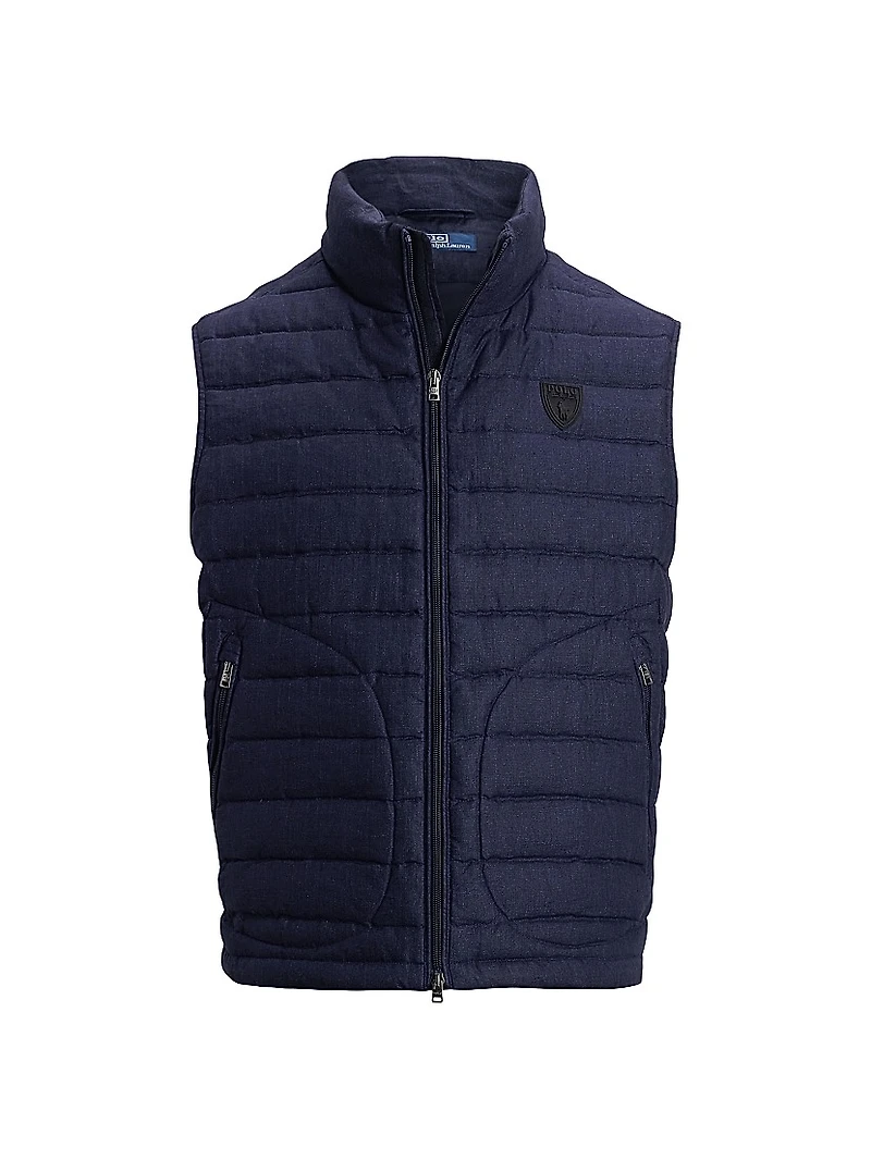 Quilted Linen Down Vest