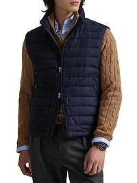 Quilted Linen Down Vest