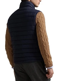 Quilted Linen Down Vest