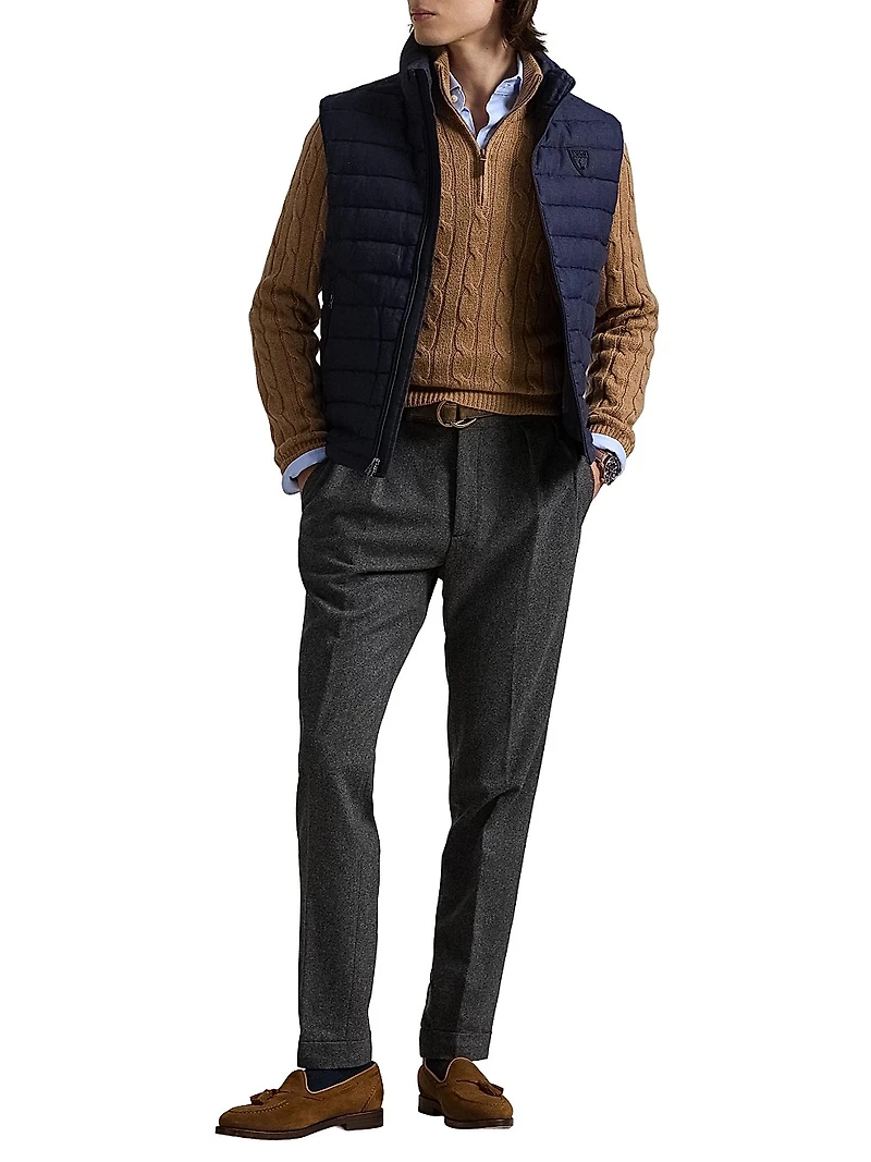 Quilted Linen Down Vest
