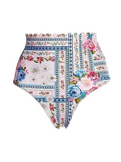 Alicia Meraki Floral High-Waisted Bikini Bottom