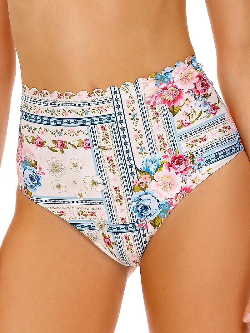 Alicia Meraki Floral High-Waisted Bikini Bottom