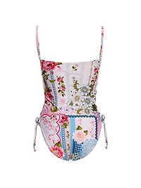 Mariel Meraki Floral Reversible One-Piece Swimsuit