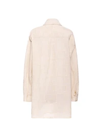 Swan Meraki Embroidered Self-Tie Shirt
