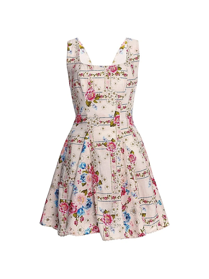 Kristen Meraki Floral Fit & Flare Minidress