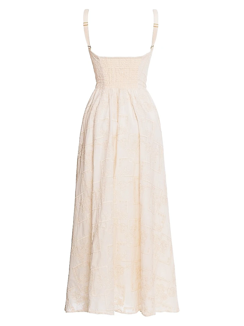 Emerald Meraki Embroidered Sleeveless Maxi Dress