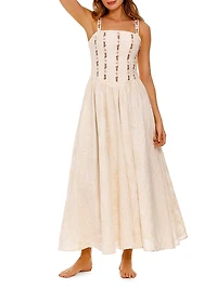 Emerald Meraki Embroidered Sleeveless Maxi Dress