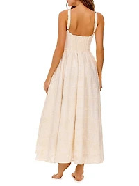 Emerald Meraki Embroidered Sleeveless Maxi Dress