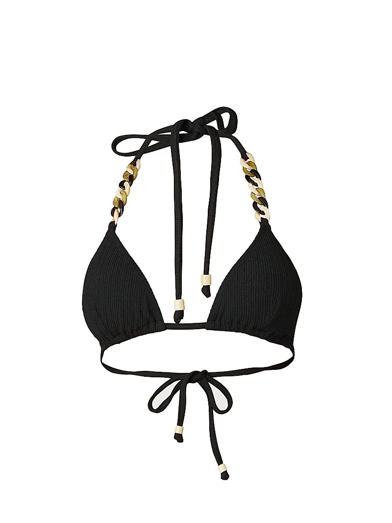Chain Triangle Bikini Top