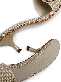 Olga 50MM Buckle-Accented Linen Sandals