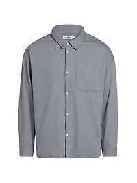 Denim Button-Front Shirt