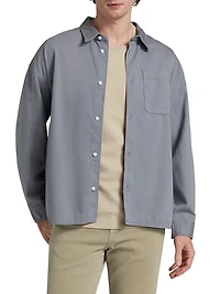 Denim Button-Front Shirt