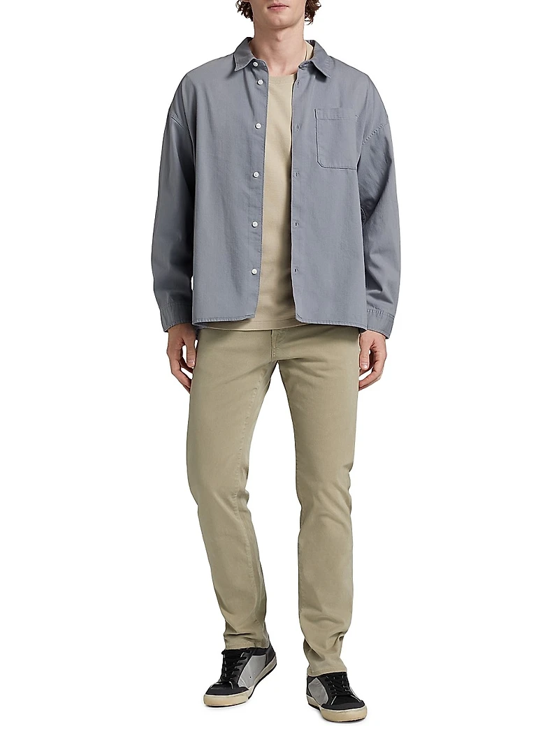 Denim Button-Front Shirt