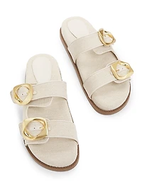Olga Sporty Linen Sandals