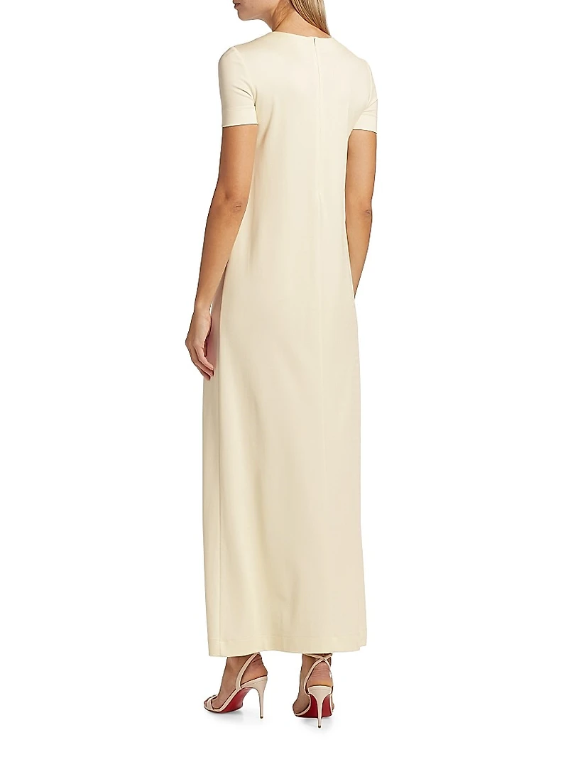 Painted Roses Jersey Maxi Dress