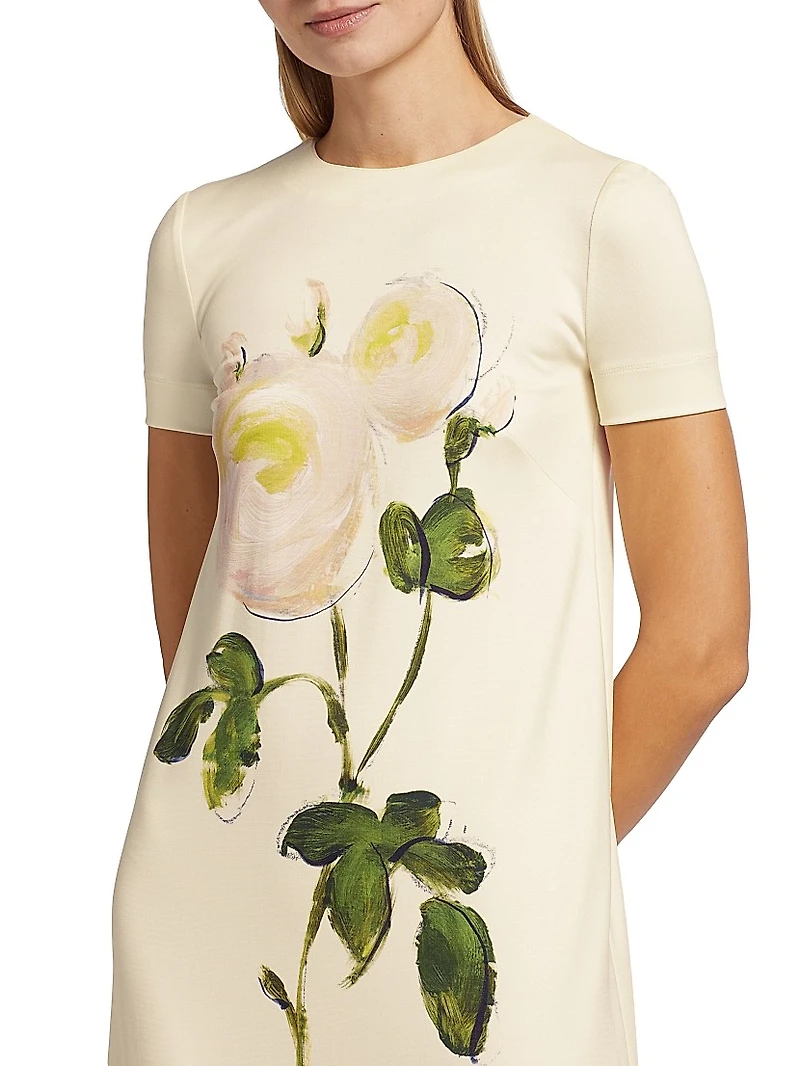 Painted Roses Jersey Maxi Dress