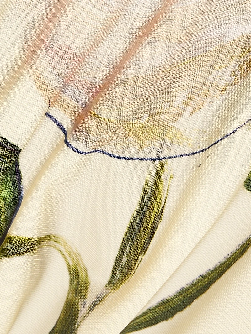 Painted Roses Jersey Maxi Dress