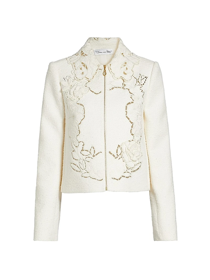 English Rose Cutout Tweed Jacket