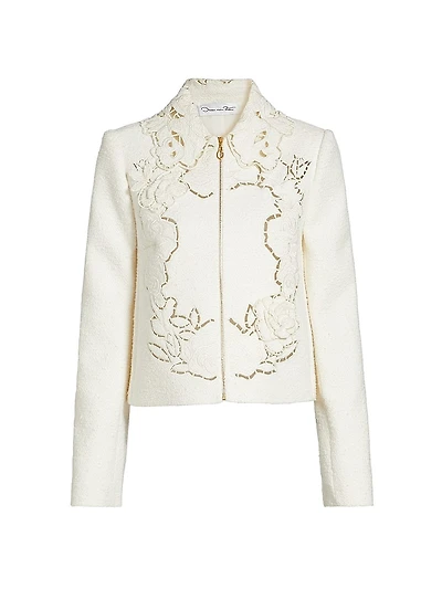 English Rose Cutout Tweed Jacket