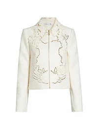 English Rose Cutout Tweed Jacket