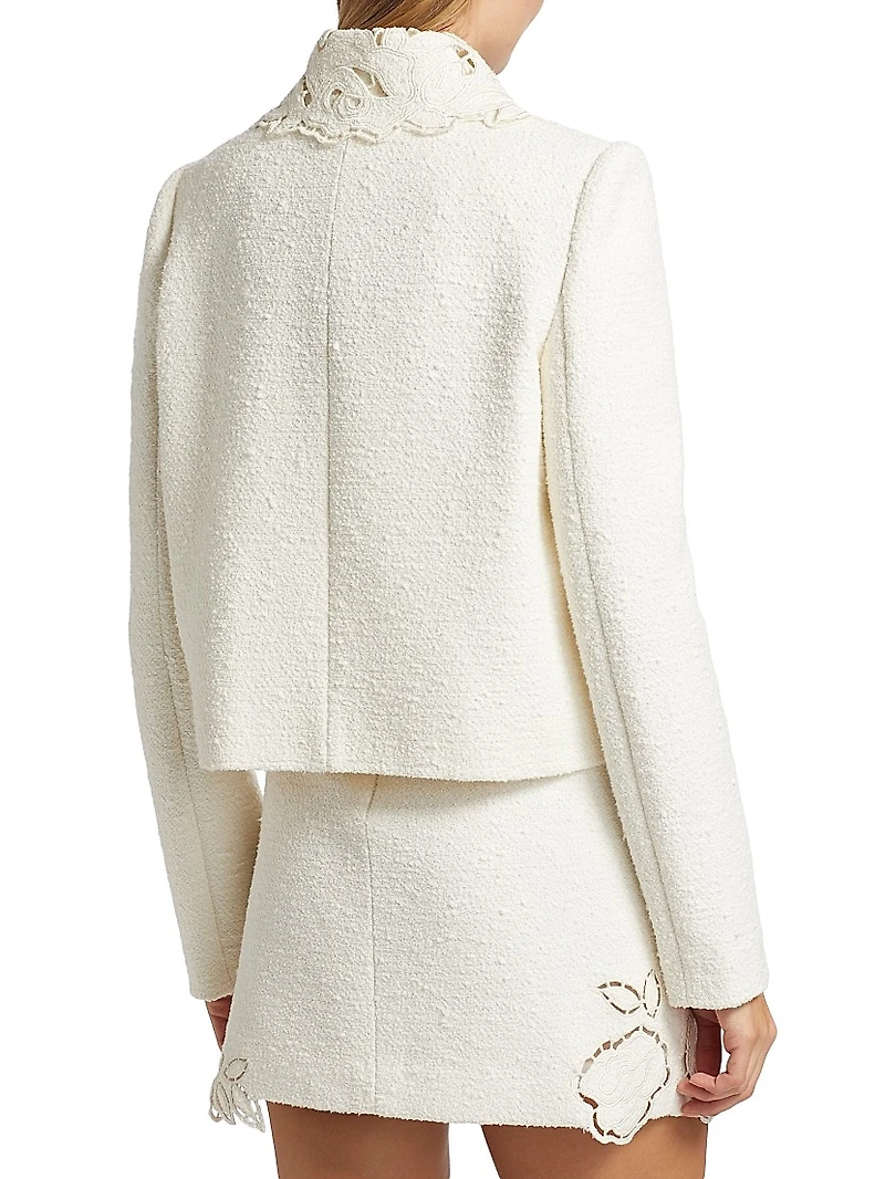English Rose Cutout Tweed Jacket