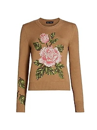 English Rose Cross Stitch Sweater