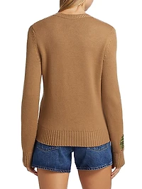 English Rose Cross Stitch Sweater