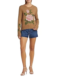 English Rose Cross Stitch Sweater